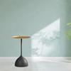 Small Side Table Fashion Decorative Bedside Tabletop for Dorm Bedroom Office Tray Black Base