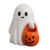 Halloween Party Supplies Cute Ghost Figurine, Small Red Heart Pumpkin Bucket Statue, Holiday Theme Decor Resin Funny Ornament for Home Shelf