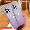 Fashion Plating Gradient Glitter Fall für iPhone 15 Pro Max 14 Plus 13 12 Mini 11 X XR Xs 7 8 SE 2022 Silikon Schützen Zurück Abdeckung