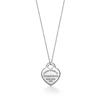 4MM Bead Necklace Heart Tag Necklace Sterling Silver 925
