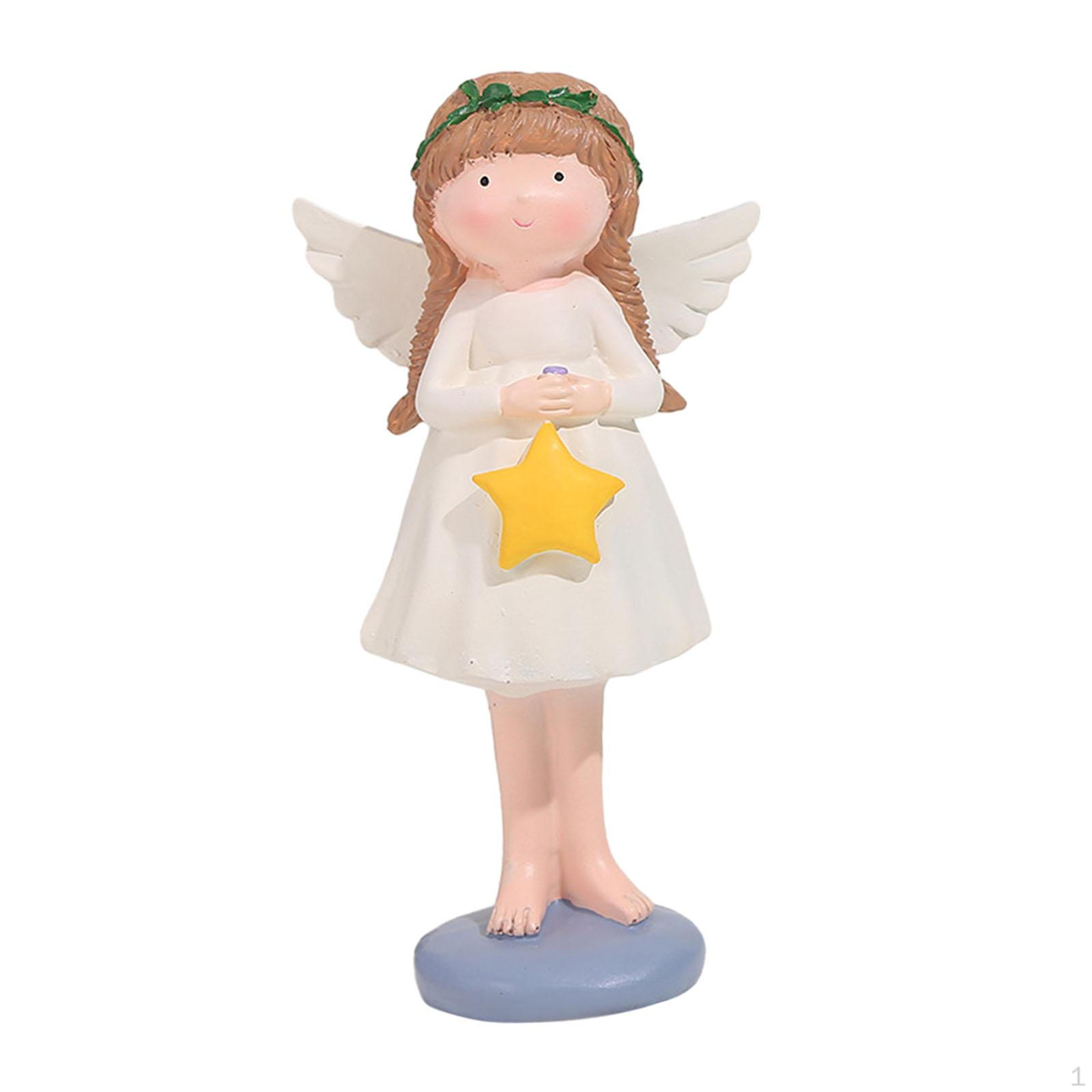

Фигурка ангела, украшение для стола, декоративная скульптура из смолы высотой 6 дюймов для гостиной, спальни Style B