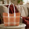 Plaid Tote Bag Fashion Large Capacity Handbag Casual Shoulder Bag for Daily Use