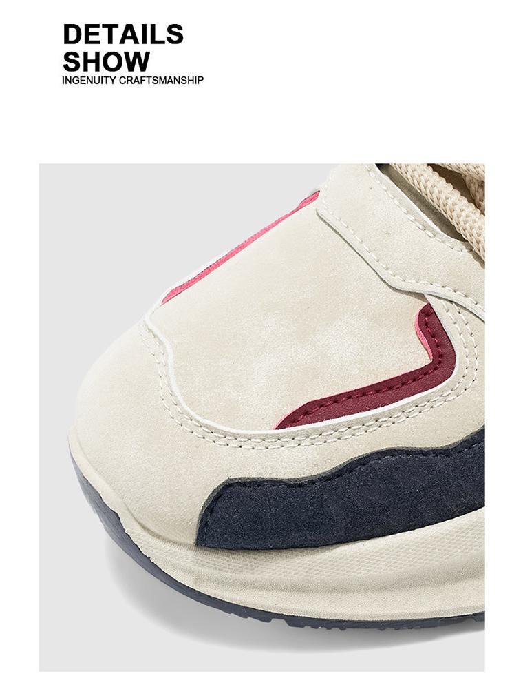 2025 Spring Men's Breathable Trendy Thick-Soled Sneakers - Casual Running Dad Shoes