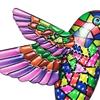 Modern Home Wall Ornament Metal Hummingbird Art Decor, Iron Colorful Bird Fence Decoration, Patio And Garden Decoration Outdoor Sculpture Hanging