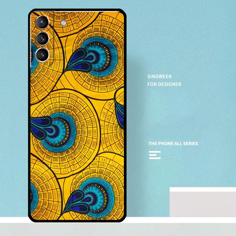 African Wax Fabric Case For Samsung Galaxy S25 Ultra S25 FE S20 S21 S22 S23 Plus S9 S10 S24 Ultra Phone Cover