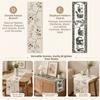 Peony Floral Dinning Table Runner Rectangular Elephant Print Table Cover  Wedding Parties