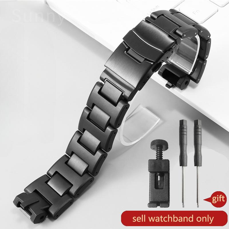 

Для Casio Подвійне Натискання Відро Анти-Алергічна Спеціальна Зовнішня Композитна Пластикова Сталева Ремінець Годинника PRW-6000/3100 Чорний Ремінець чорний