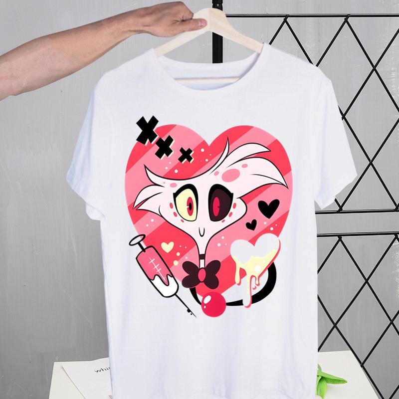 Hazbin Hotels Alastor Tshirts Men Shirt Harajaku Mens Clothing Summer Streetwear Casual Tee Short Sleeve Tops