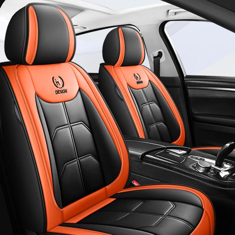 

Новый водонепроницаемый прочный дышащий универсальный защитный чехол на подушку переднего сиденья из искусственной кожи полный чехол на переднее сиденье (Только чехол на сиденье) One Seat оранжевый