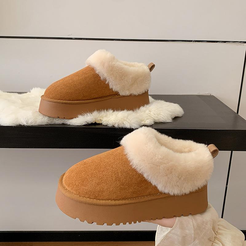 

Хлопковая обувь женская новая зимняя бархатная утолщенная износостойкая нескользящая женская обувь хлопковая обувь на одной педали теплая толстоподошвенная зимняя обувь 40 коричневый