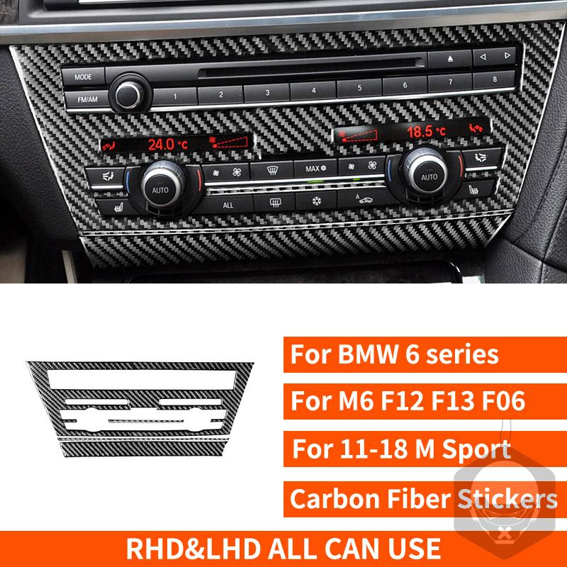 Nálepky z uhlíkových vlákien na ovládanie klimatizácie klimatizácie pre BMW radu 6 M6 F12 F13 F06 2011-2018 M