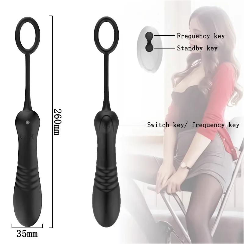 Vaginal Telescopic Vibrator Wireless Clitoral G Spot Stimulator Vibrating Egg Dildo Masturbation Sex Toy For Women