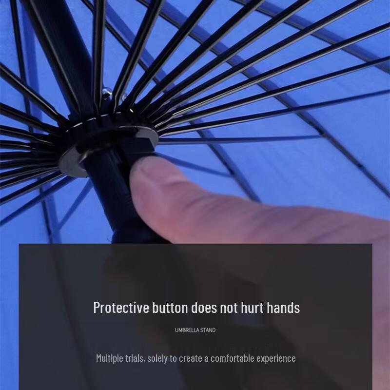 24-Rib Windproof Rainbow Straight Umbrella