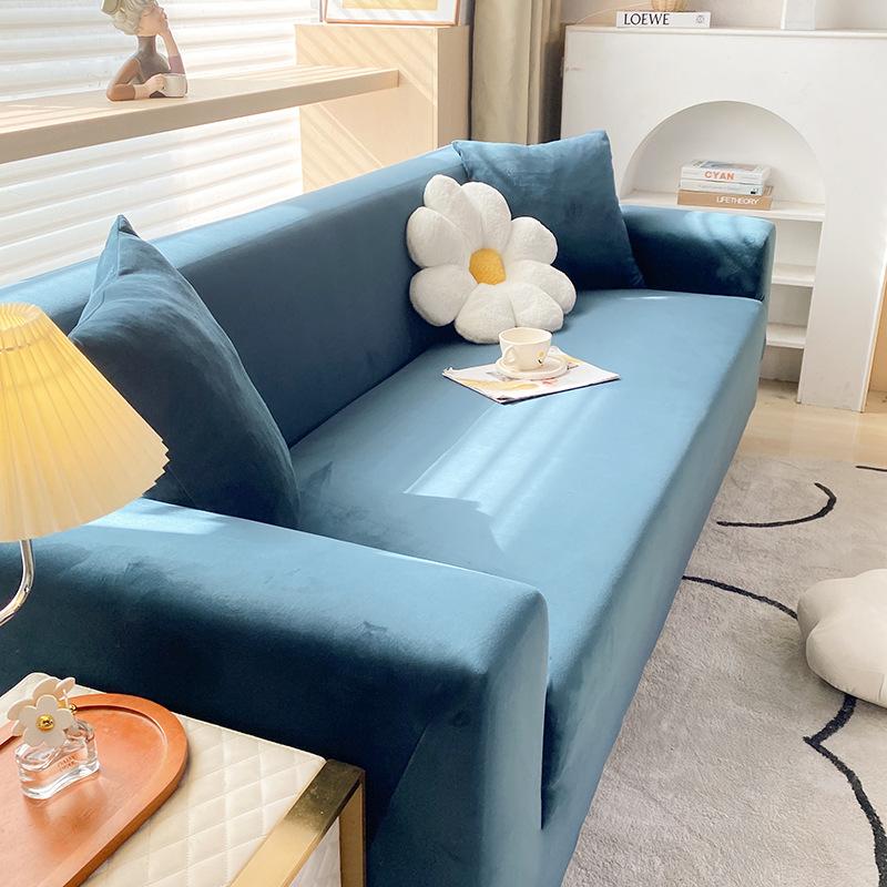Stretch Fleece Sofa Cover All-Inclusive Non-Slip Sofa Back Cover Cloth Seat Cover Four Seasons Universal
