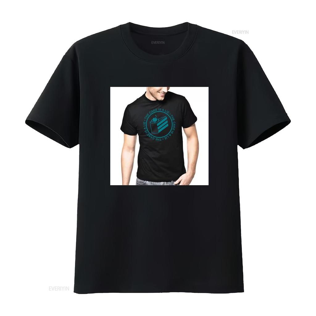 The Cake Is A Lie Portal Glados Geek Gamer Nerd Sayings Funny T Shirt For Unisex Vintage Stylish Graphic Unisex Breathable