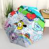 1pc Outdoor Umbrella with BT21 Characters - Automatic Opening/Closing, Portable 3-Fold Design, 8-Bone Iron Frame - Perfect Gift for Fans, Travele
