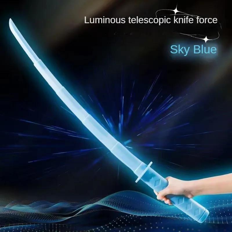 

3D детский гравитационный нож Катана Растягивающийся Ко Декомпрессионный Креативная Выдвижная Игрушка 3D-печать Гравитационный Меч Подарки Для Друга синий
