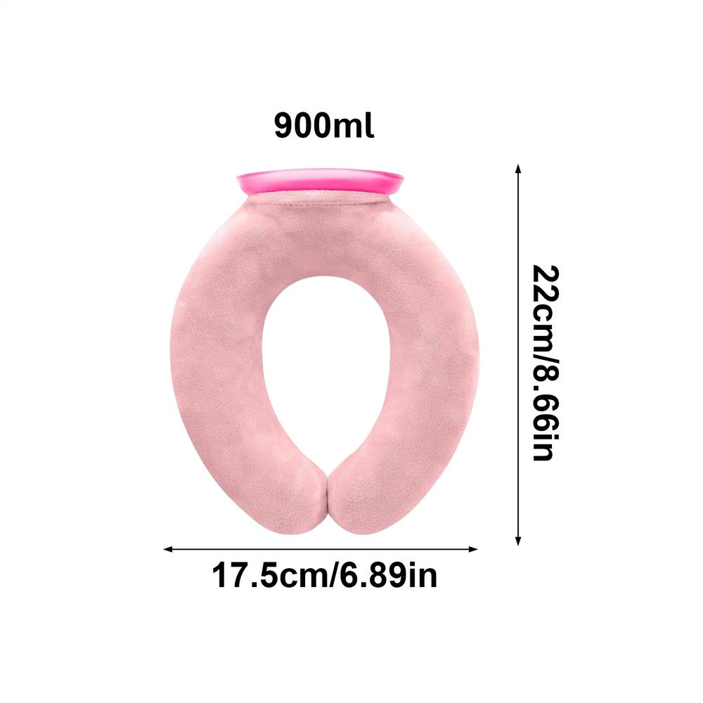 

Heated Water Bottle 900ml U Shape Warmer Neck Heated Bag Warm Water Bottle For Shoulder Comfort Home Office Outdoor Camping рожевий