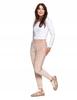 Women's Velvet High Waisted Soft Sweatpants MORAJ M BEIGE