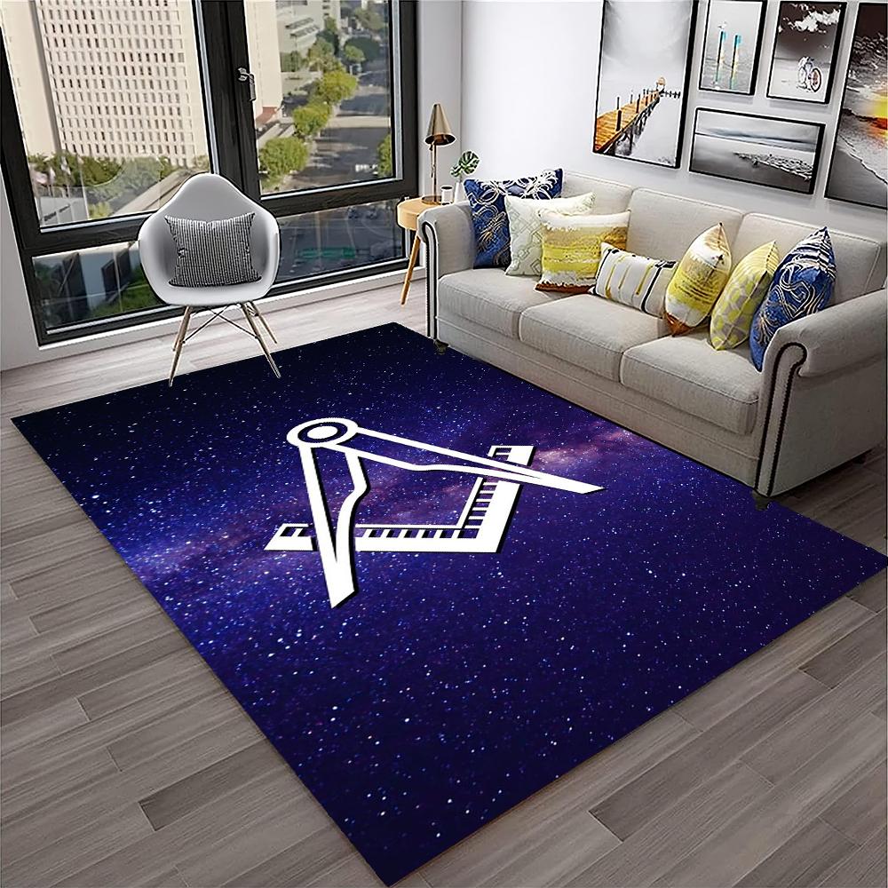 Metselaars Vrijmetselarij Illuminati Ring Tapijt Vloerkleed voor Thuis Woonkamer Slaapkamer Bank Deurmat Decor, Kinderkamer Vloerkleed Antislip Vloermat