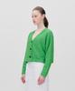 Re Rhee Button Down Fuzzy Knit Cardigan Apple Green