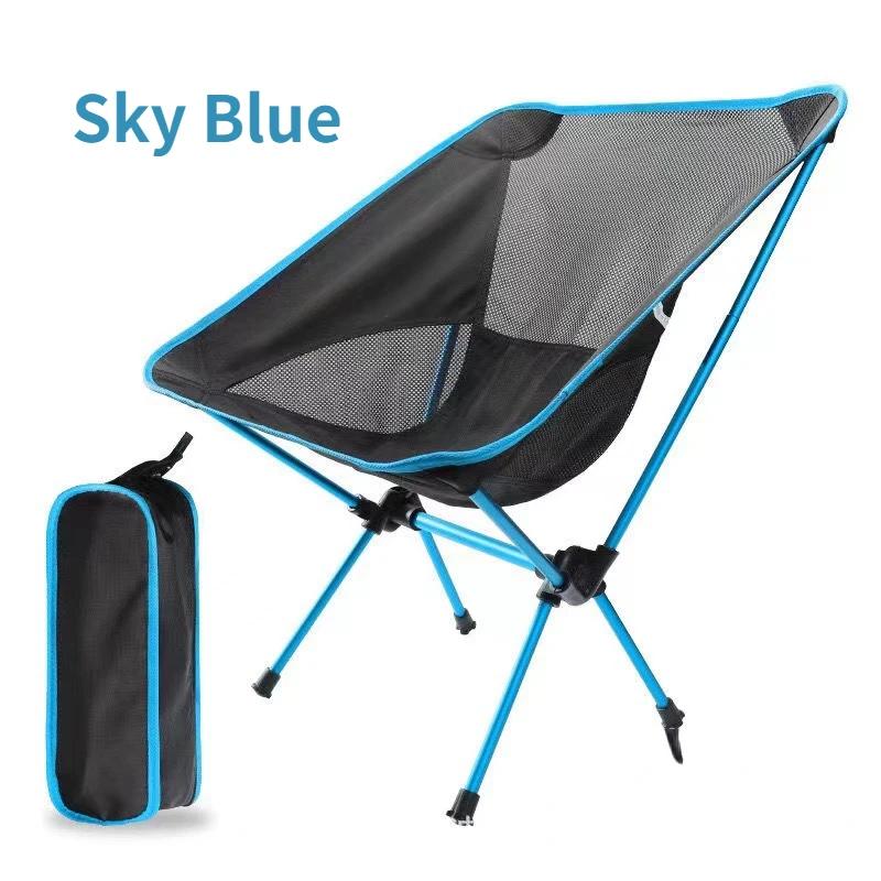 Detachable Portable Folding Moon Chair Outdoor Camping Chairs Beach Fishing Chair Ultralight Travel Hiking Picnic Seat Tools Soft and Comfortable