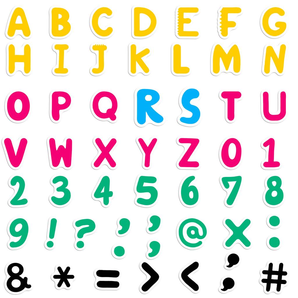 6 sztuk/opakowanie Kombinacja Cyfr Liter Symboli Kolorowe Naklejki Doodle DIY Dekoracyjne Naklejki na Kubek na Wodę Komputer