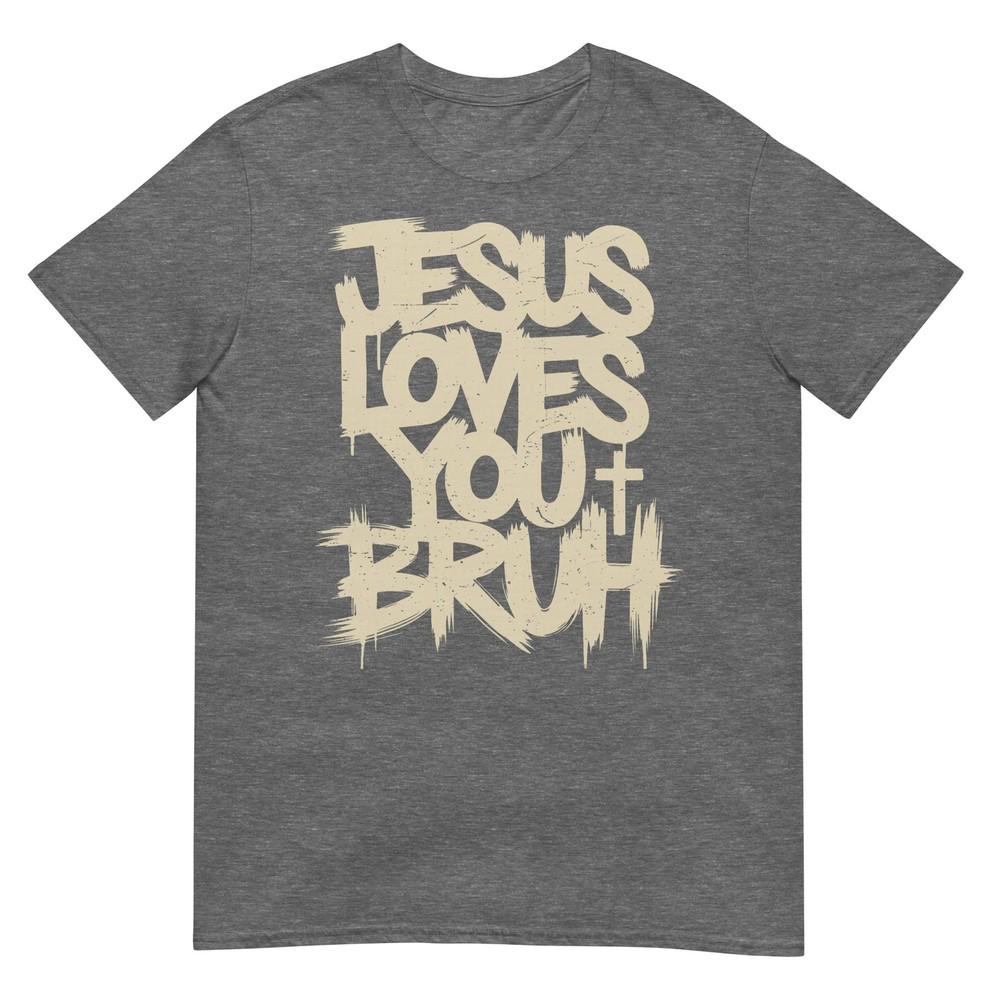 Christian Boy Teen Jesus Loves You Bruh Funny Humorous Faith TShirt