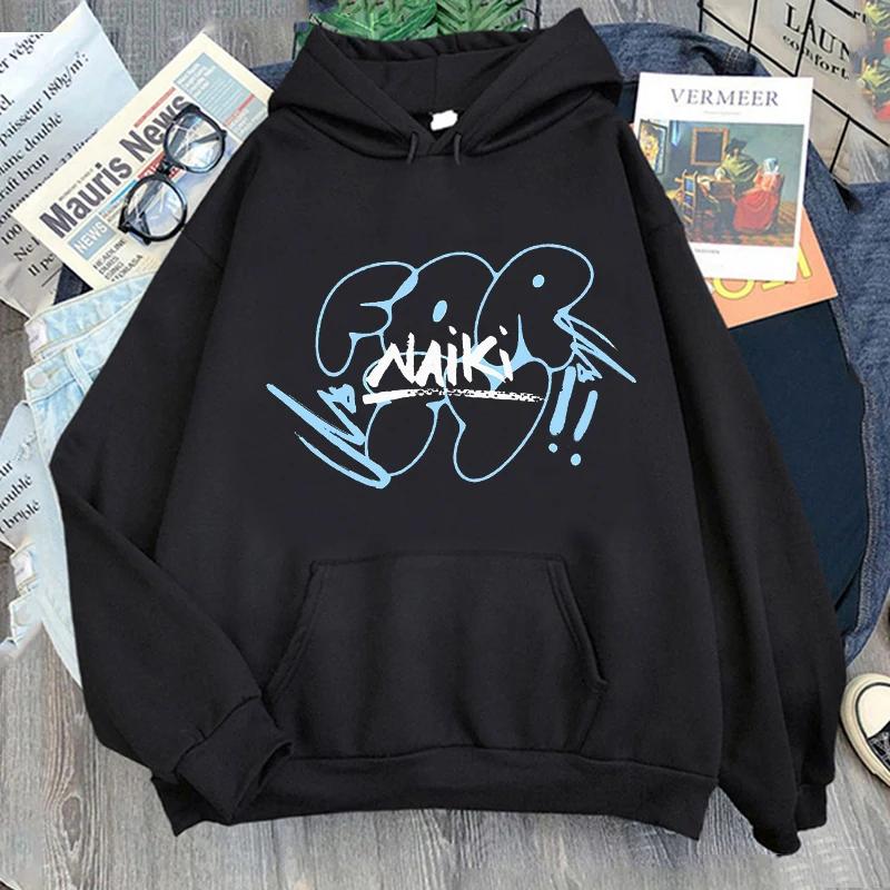 Bluza z kapturem z nadrukiem litery Trend Sweter Kreatywny projekt Ubrania Unisex High Street Jesień Zima Bluzy