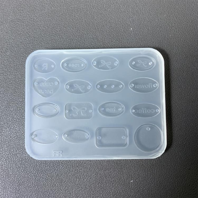 Silicone Mold for Geometric Shapes Pendant Accessories Epoxy Resin Jewelry Mold with Hole Decorative Keychain Mould