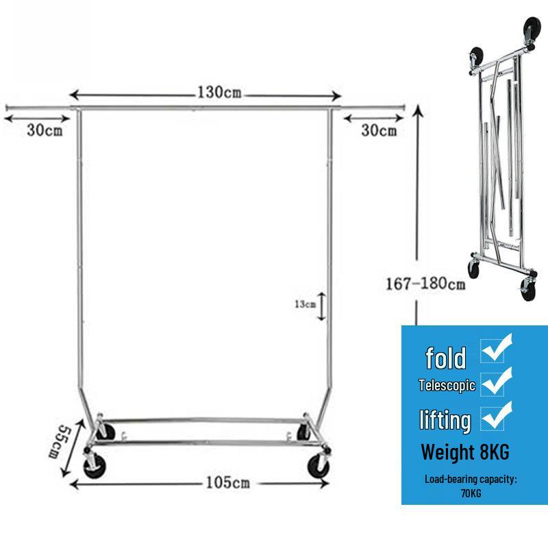 Heavy-Duty Simple Hanging Clothes Rack for Store Display