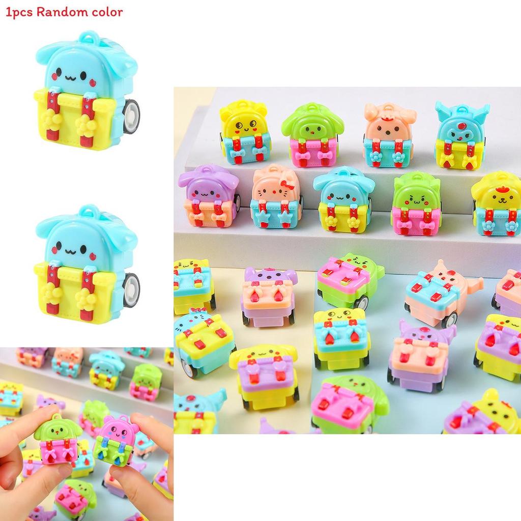 Mini Inertia Cartoon Backpack Design Toy Car For Toddlers And Preschoolers