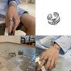 Elegant 925 Sterling Silver Woven Knot Ring For Women Trendy Geometric Design