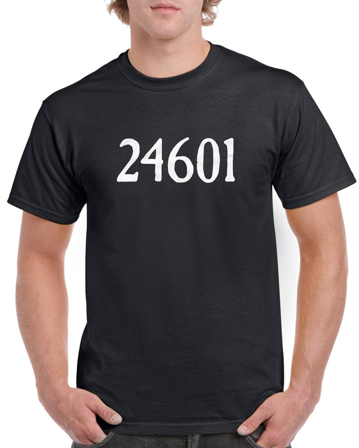 NEW 24601 T-Shirt Fun Prison Number Jail Prisoner Studio Les Miserables Tee Top S