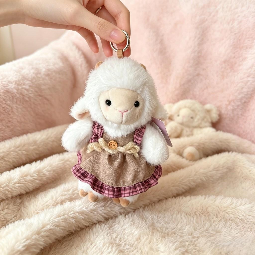 Plush Sheep Keychain With Soft Polyester Filling For Girls Gift And Bag Decor
