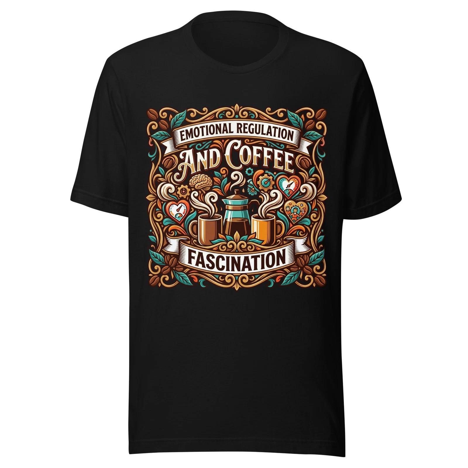 Emotional Regulation & Coffee Fascination - Unisex T Shirt - Sizes XS-2XL 4XL