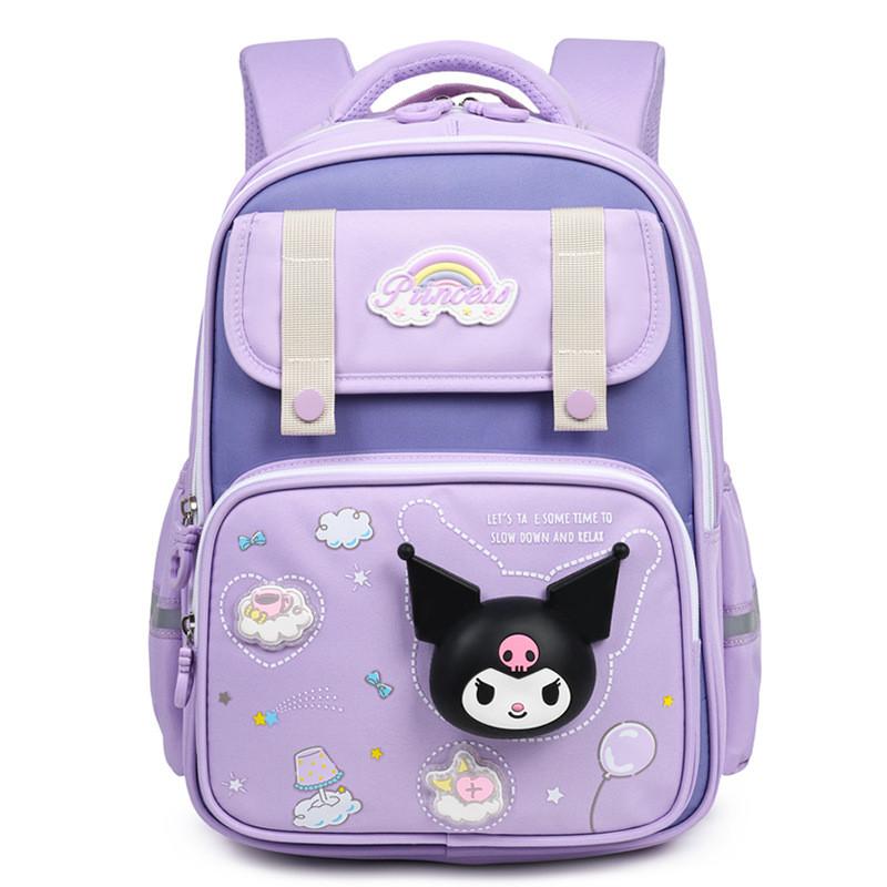 Sanrio Cinnamoroll Dětský batoh pro dívky na základní škole z lehkého oxfordského materiálu s kresleným designem pro školní použití