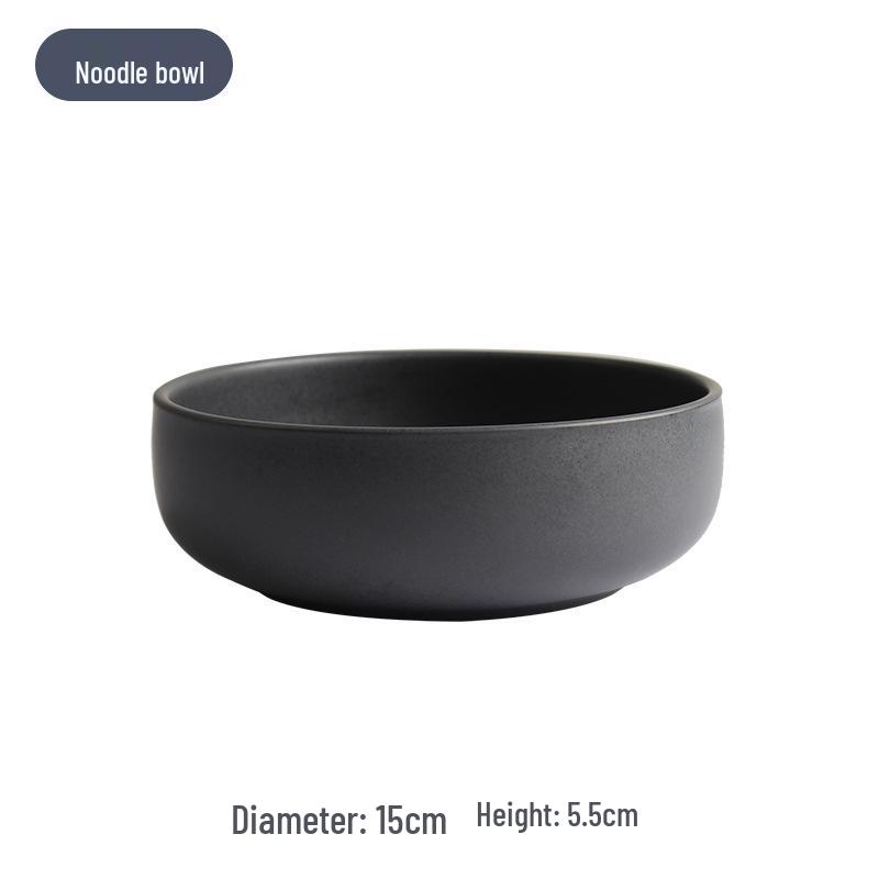 Nordic Ceramic Rice Bowl and Plate Set - Customizable LOGO Tableware