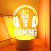 Game Headset 3D Night Light, USB Powered, Used for Game Room Decoration, Christmas, Birthday Decoration Lights