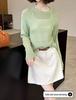 Juzhi Korean Retro High Waist Denim A-Line Short Skirt