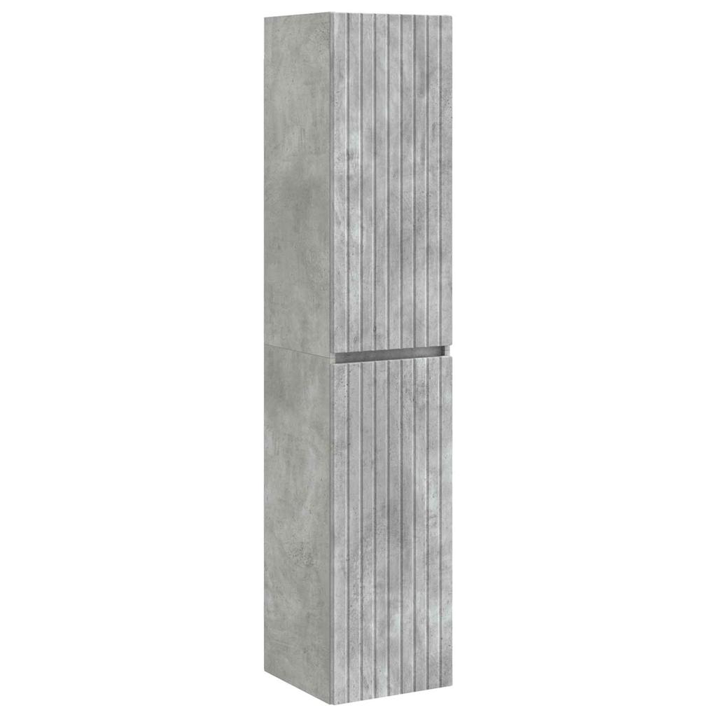5 Piece Bathroom Cabinet Set Concrete Grey 43 x 11.5 x 60.5 cm