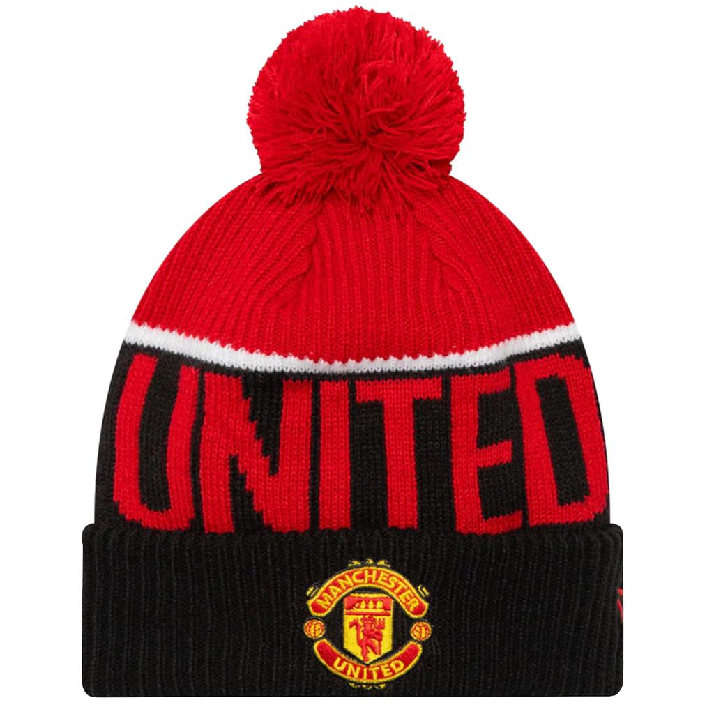 New Era Manchester United Pom Beanie, Unisex red Cap