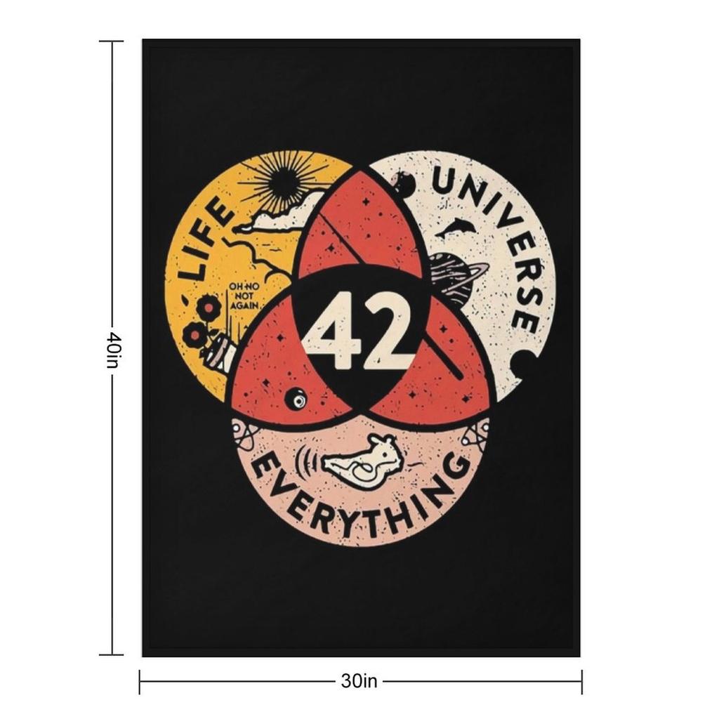 42 The Answer To Life The Universe And Everything Throw Blanket Thins Shaggy For Sofa Thin bed plaid Blankets