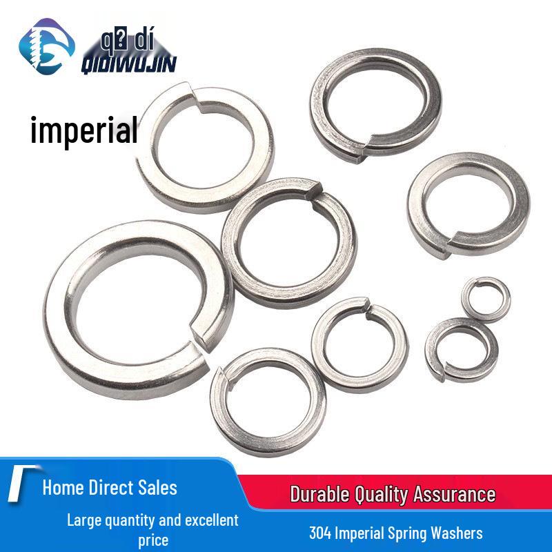 Набор плоских шайб-гроверов из нержавеющей стали 304, дюймовый (№2, №4, №6, 1/4) 1 (304 Stainless, 1 pc)