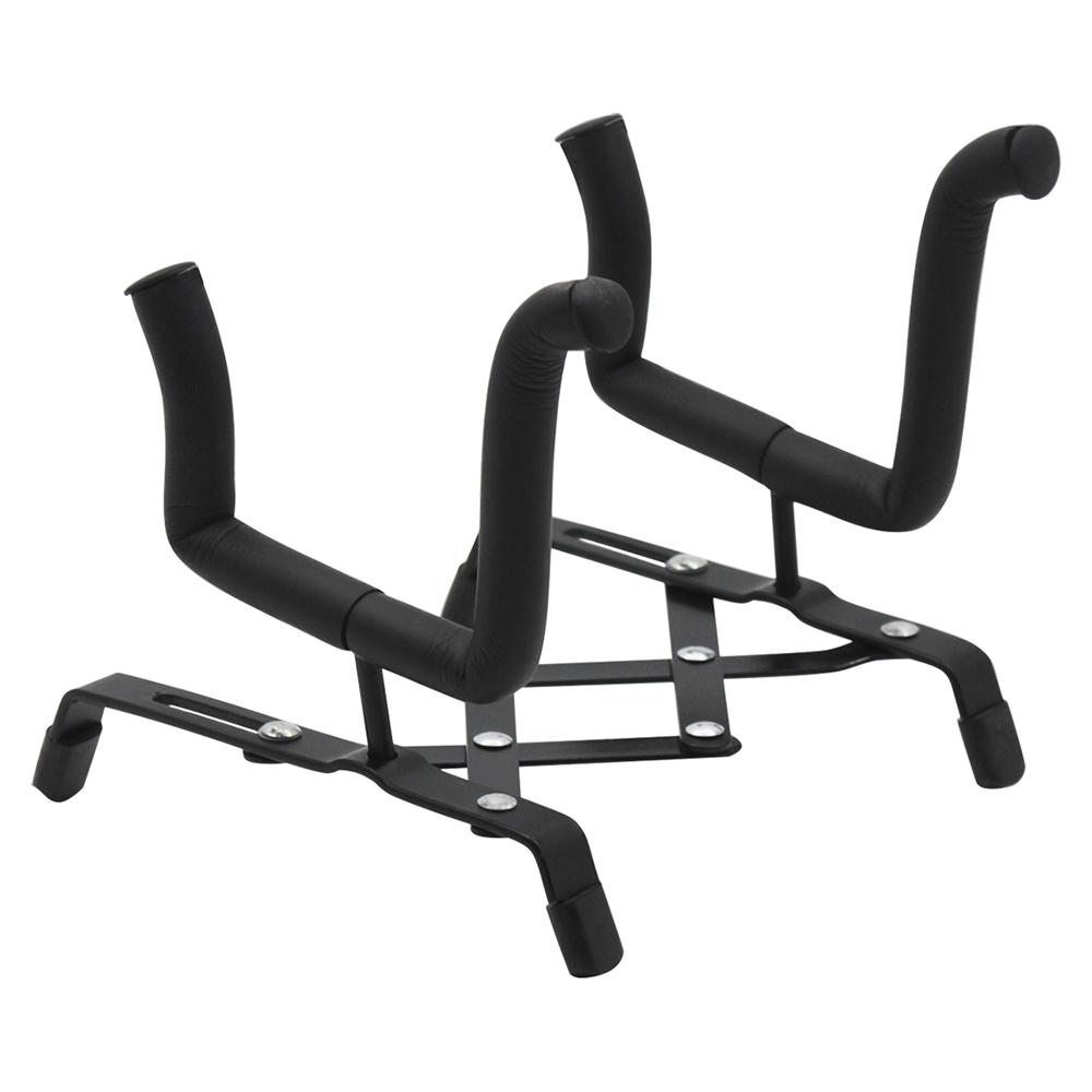 Universeller Faltbarer Ukulele Geigenständer Halterung Verstellbarer Metallhalter für Ukulelen 4 4 3 4 1 2 1 4 Geigen Schwarz