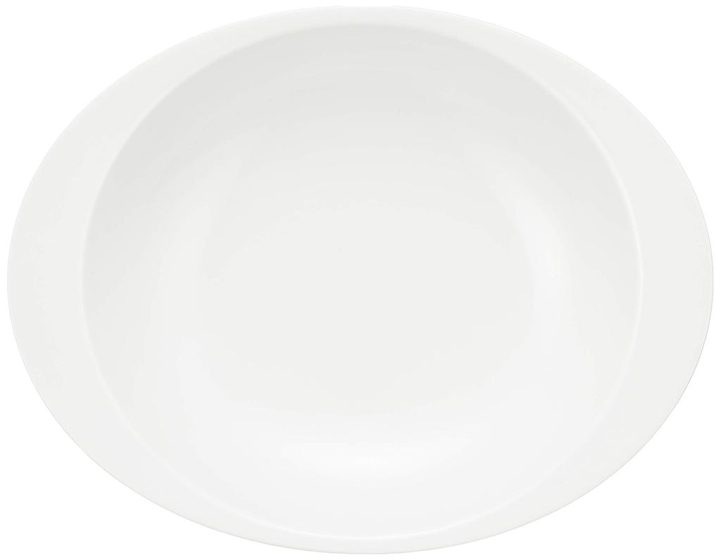 Arita Ware Bunzan Kiln Curry White Porcelain Diameter 19cm X Depth 15cm Easy To Hold and Scoop Oval Pasta Plate Microwave and Dishwasher Safe Made In