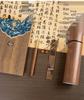 Custom Wooden Notebook & Thermos Gift Set: Plum, Orchid, Bamboo, Chrysanthemum Designs for Teachers & Clients, Perfect for Graduation Season
