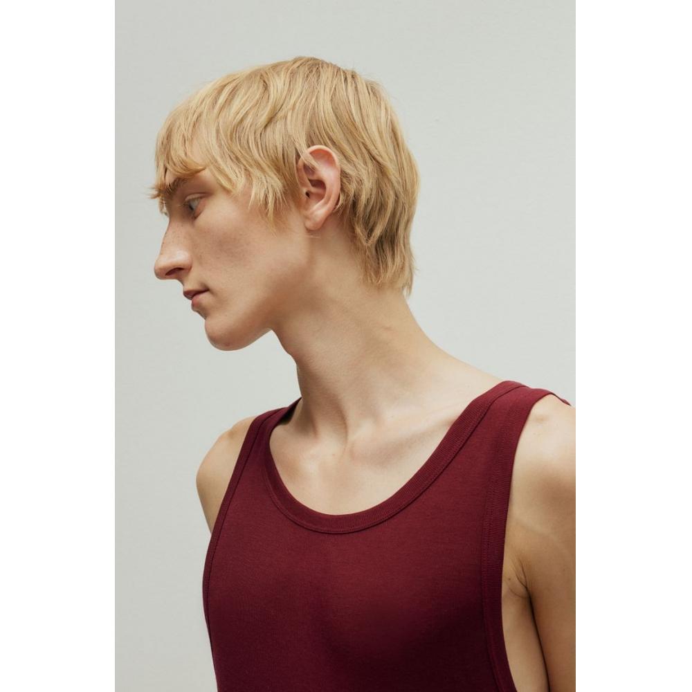 

H M sliM Fit Sleeveless Top Burgundy XXL