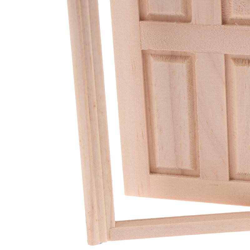 High Quality 1:12 Dollhouse Miniature Wooden Spire Door Simulation DIY Furniture Accessories