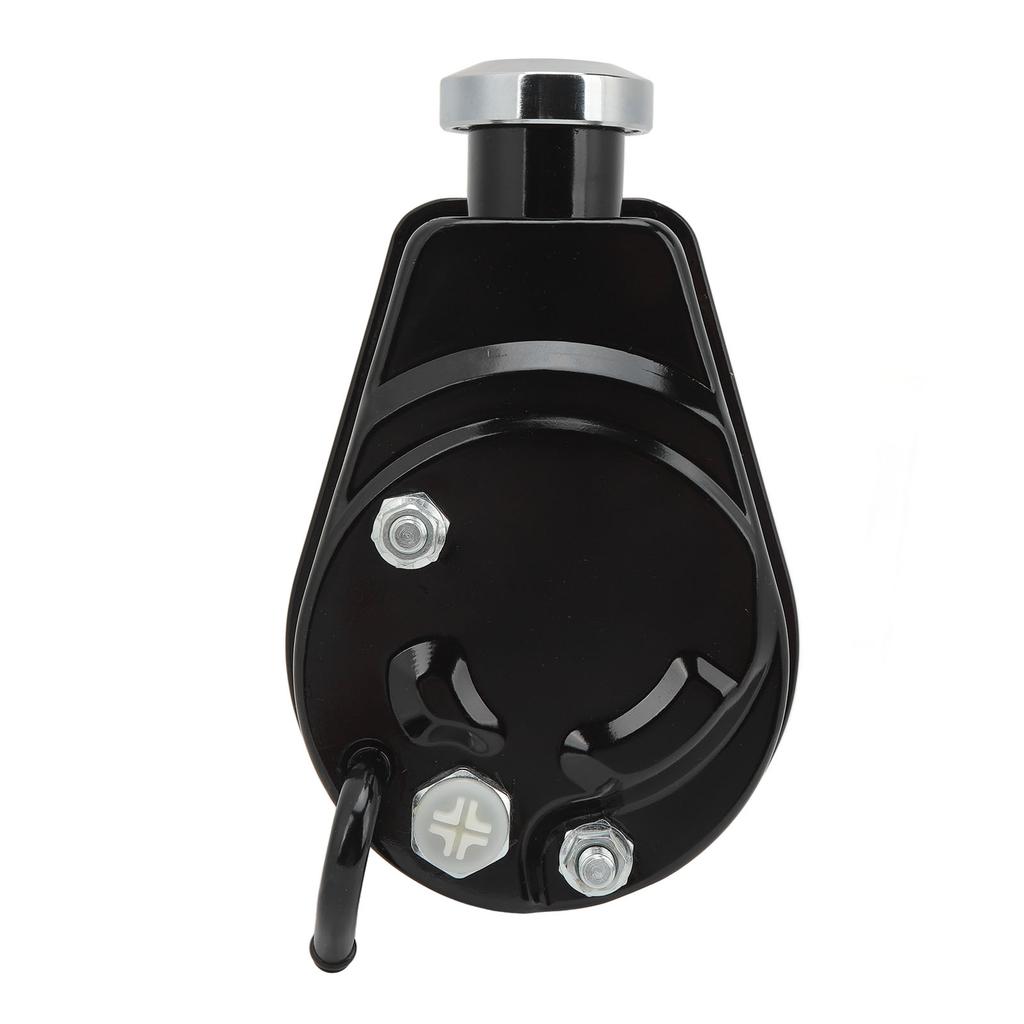 Pompa wspomagania kierownicy Wrażliwa Zamiennik do pompy Saginaw z przykręcanym kołem pasowym z wałem wpustowym 5/8 cala Czarny R3913 CZARNY